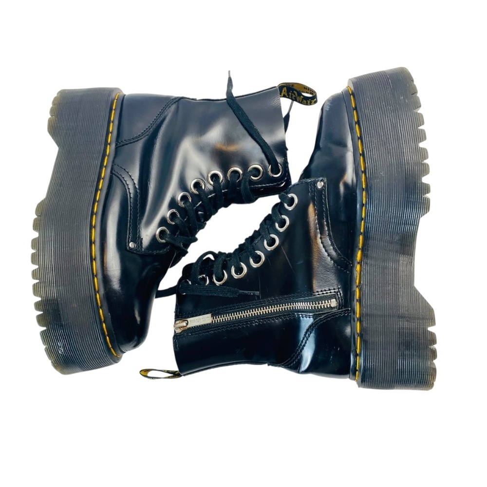 DR MARTENS Jadon Max Boot Women's Platform Black Buttero Size 7 - Picture 5 of 11